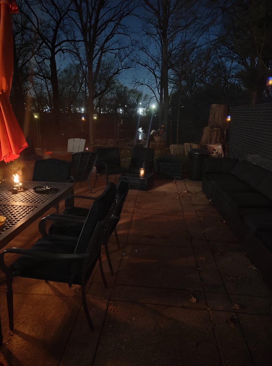 Mixology at the Manor patio lounge at night